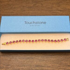 Touchstone crystal golden dark rose ice bracelet